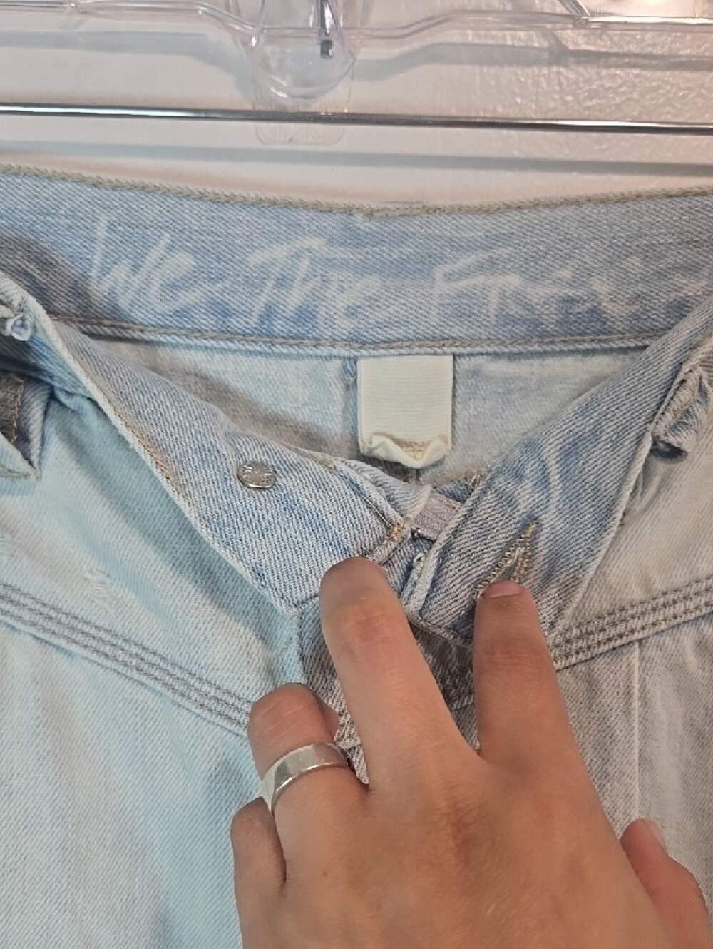 We The Free Silver Lake Denim Skirt Size 28 - Picture 3 of 13